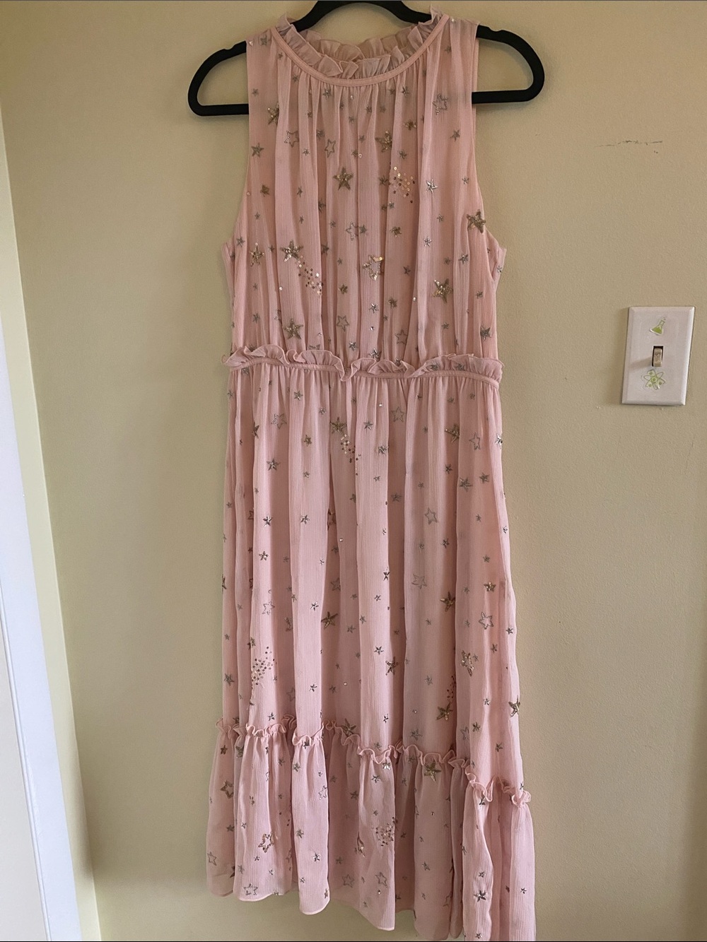 Kate Spade Blush Pink Star Embroidered
Maxi Dress Size 8